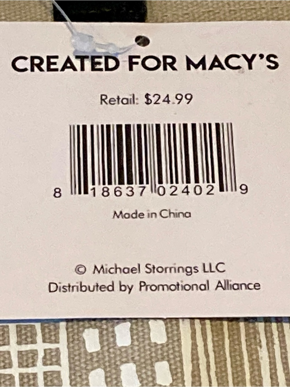 NWT New York City Canvas Tote Bag designed by Michael Storings for Macy's - Picture 5 of 12